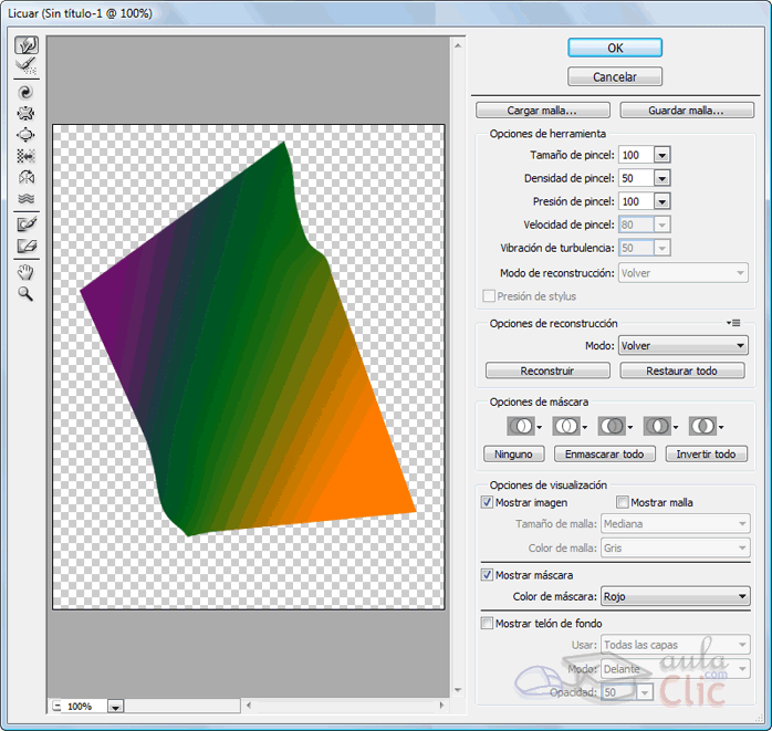 Cuadro de di&aacute;logo del filtro Licuar