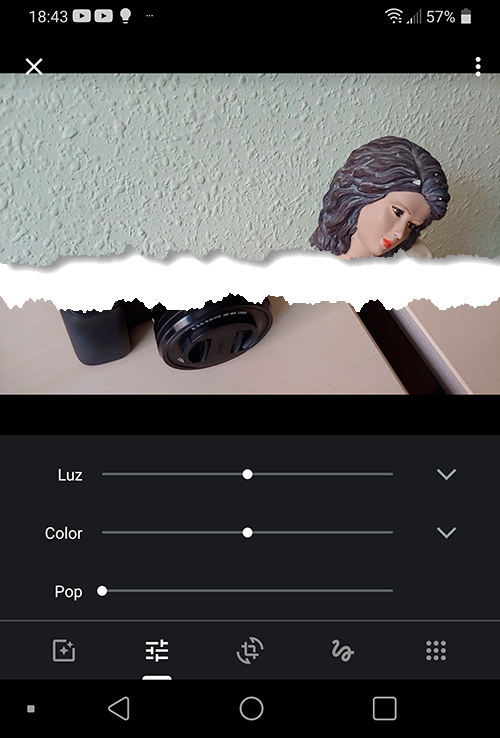 Editar: luz en Android
