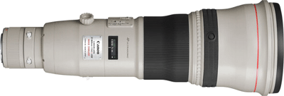 superteleobjetivo 800 mm.