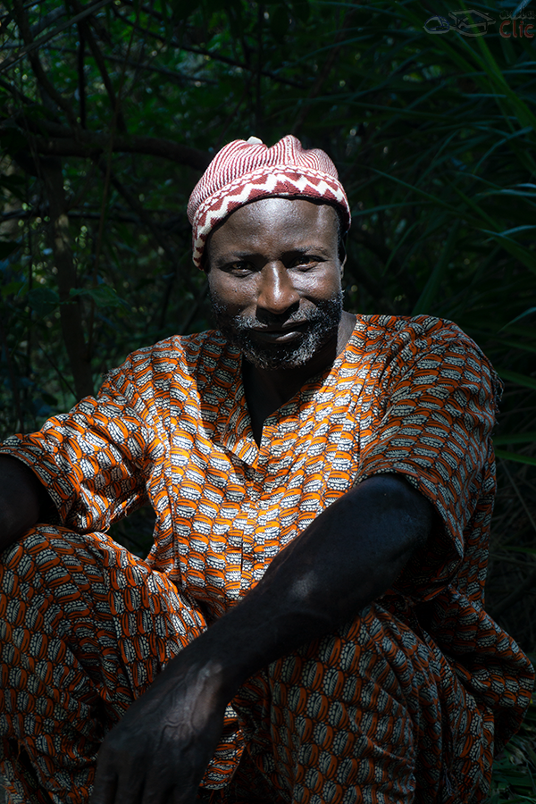 retrato con rayo de luz