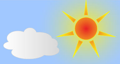 Nubes y sol