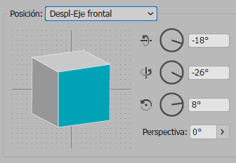 Posici&oacute;n del objeto 3D