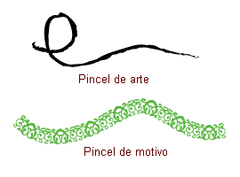 Pinceles de arte y motivo