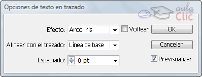 Opcione sde texto en trazado