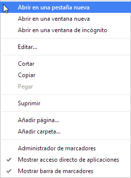 men&uacute; contextual marcadores