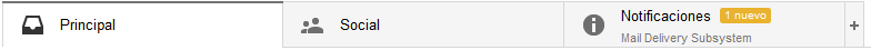 categorias de gmail