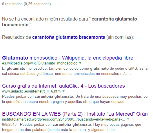 tres palabras con comillas