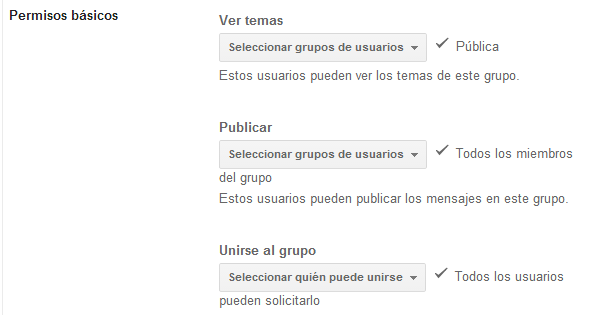 permisos grupo