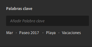 Varias palabras clave en una fotograf&iacute;a
