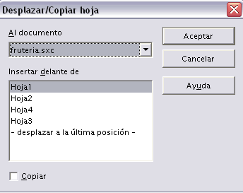  Mover o copiar hoja...