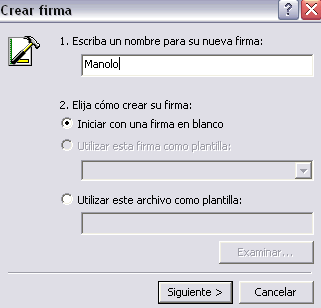 crear firma