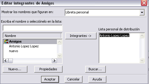 editar lista distribucion