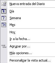 menu pop-up diario
