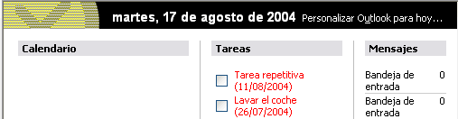 cuerpo principal outlook