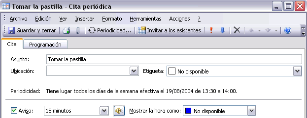 pantalla cita peri&oacute;dica