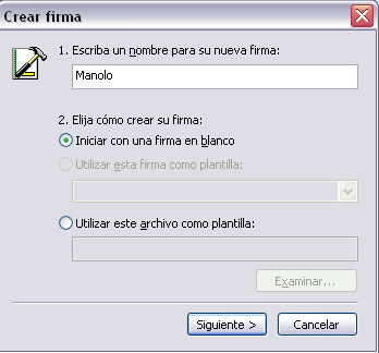 crear firma