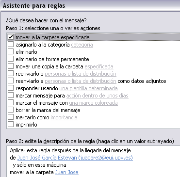 mover mensajes a la carpeta
