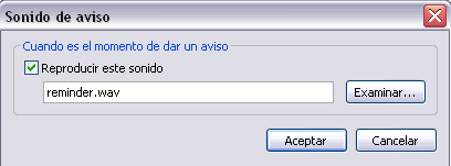 sonido de aviso