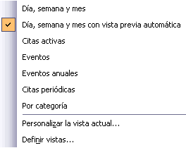 vistas calendario