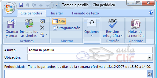 pantalla cita peri&oacute;dica