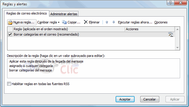 asistente para reglas