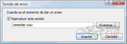 sonido de aviso