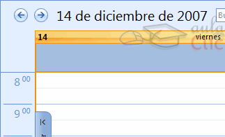 Vista estandar calendario