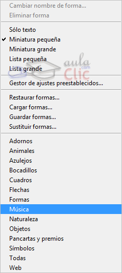 Bibliotecas de Forma