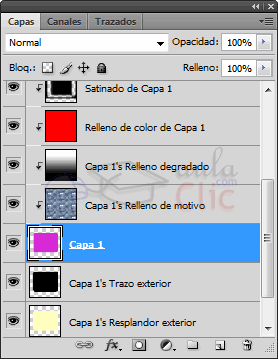Estilos de capa (izquierda). Estilos de capa convertidos en Capas (derecha).