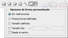 M&aacute;s opciones de forma