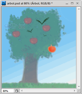 Ejemplo de transparencias de capas