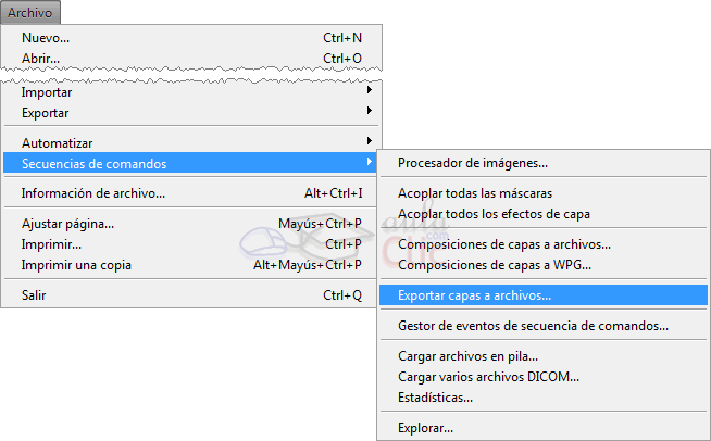 Exportar capas a archivos