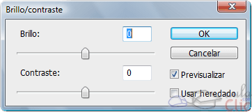 Cuadro de diálogo de Brillo/contraste