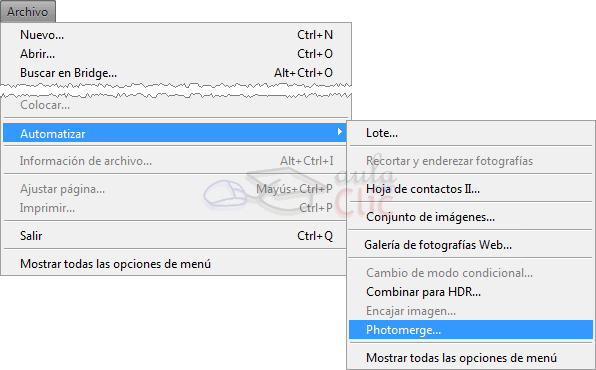 Automatizar Photomerge