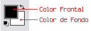 Color frontal y de fondo