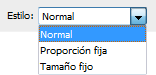 Opci&oacute;n Estilo