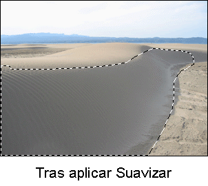 Ejemplo del comando Suavizar