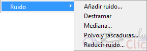 Submenu en Filtro - Ruido