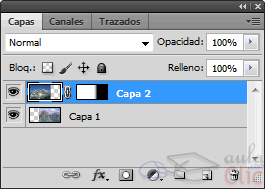 M&aacute;scara de capa en la Ventana Capas