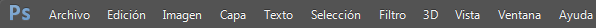 Archivo en la barra de men&uacute;