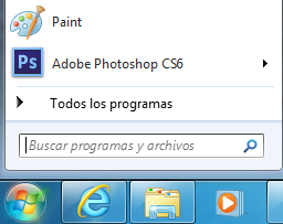 Acceder a Photoshop desde el menu Inicio