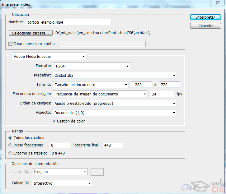 Panel interpretar