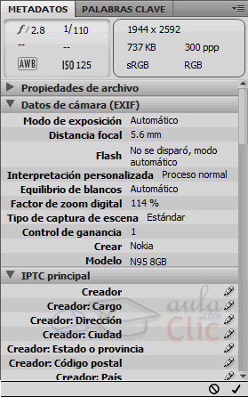 Modificando los metadatos