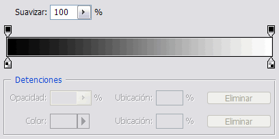 Opciones del degradado S&oacute;lido