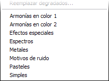 Bibliotecas de degradados