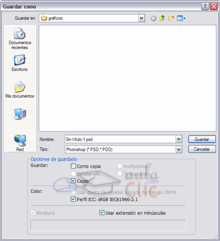Cuadro de di&aacute;logo Guardar como...