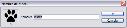 Cuadro de di&aacute;logo Nombre de Pincel