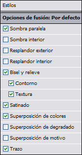 Estilos de capa combinados