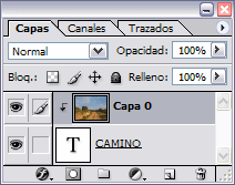 Recorte de capa en la Ventana Capas