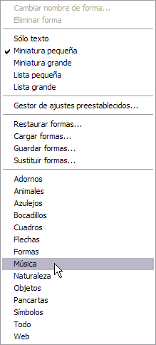 Bibliotecas de Forma
